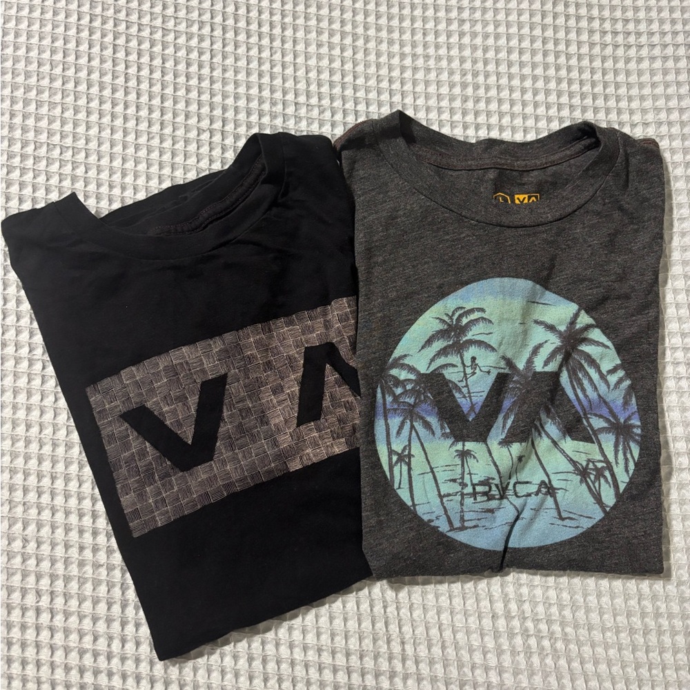RVCA Kids Graphic T-Shirts - Black and Gray